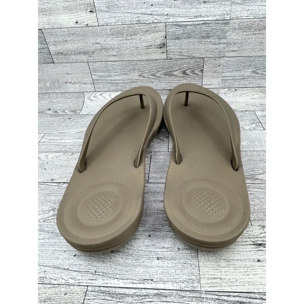 FitFlop iQushion Ergonomic Flip Flops‎ Men Tan Brown Comfort Sandals US 11 EU 44